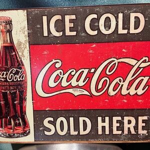 Coca-Cola signs. $6 each or all four for $20.